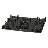 Cooktop A Gás Fischer Fit Line 5q Com 5 Bocas Preto - Único