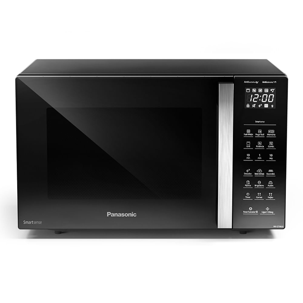 Microondas Panasonic Com Smartsense E Dupla Refeição 30l Preto - Nn-gt68lbru 110v Panasonic