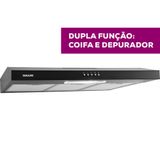 Depurador Slim Suggar DPS181PT 80cm 3 Velocidades Preto 110V