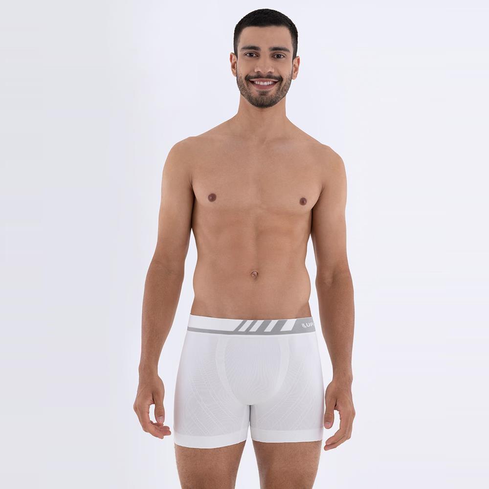 Cueca Boxer Poliamida Lupo Masculina 671 Branco M