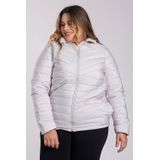 Jaqueta Feminina Plus Size Puffer Em Microfibra - Serena