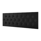 Cabeceira Estofada Cama Box Casal Queen 1,60 Decoração Quarto Paris com Captonê - Preto - RPM Móveis