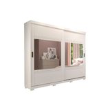 Guarda Roupa Casal 2 Portas De Correr E 4 Gavetas Ec 2 Espelhos E Pes Blumenau Branco Panan