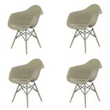 Conjunto Com 4 Cadeiras Eames Arm Dsw Fendi