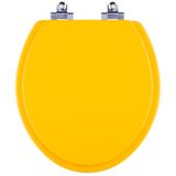 Tampa De Vaso Sanitário Com Amortecedor Convencional Oval Amarelo