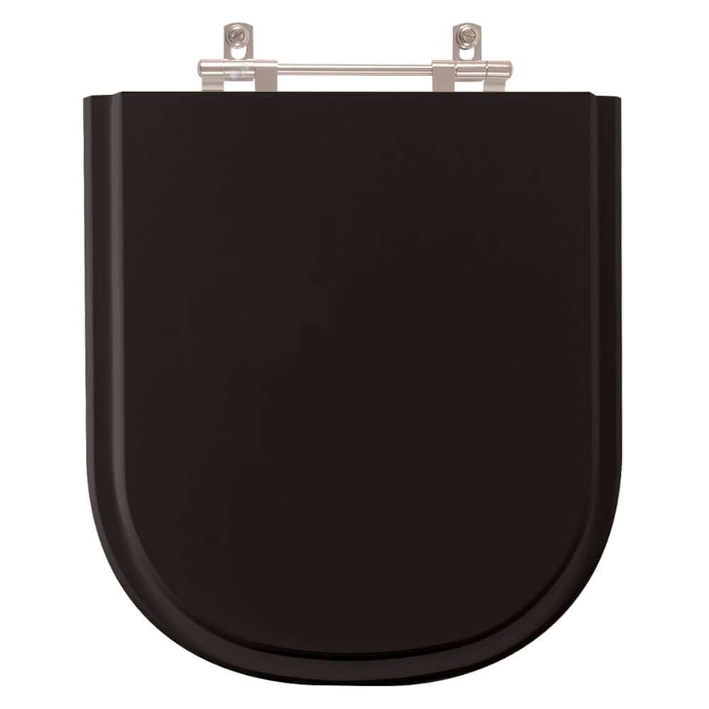 Tampa De Privada Poliéster Flox Preto Para Louça Fiori 6lpf