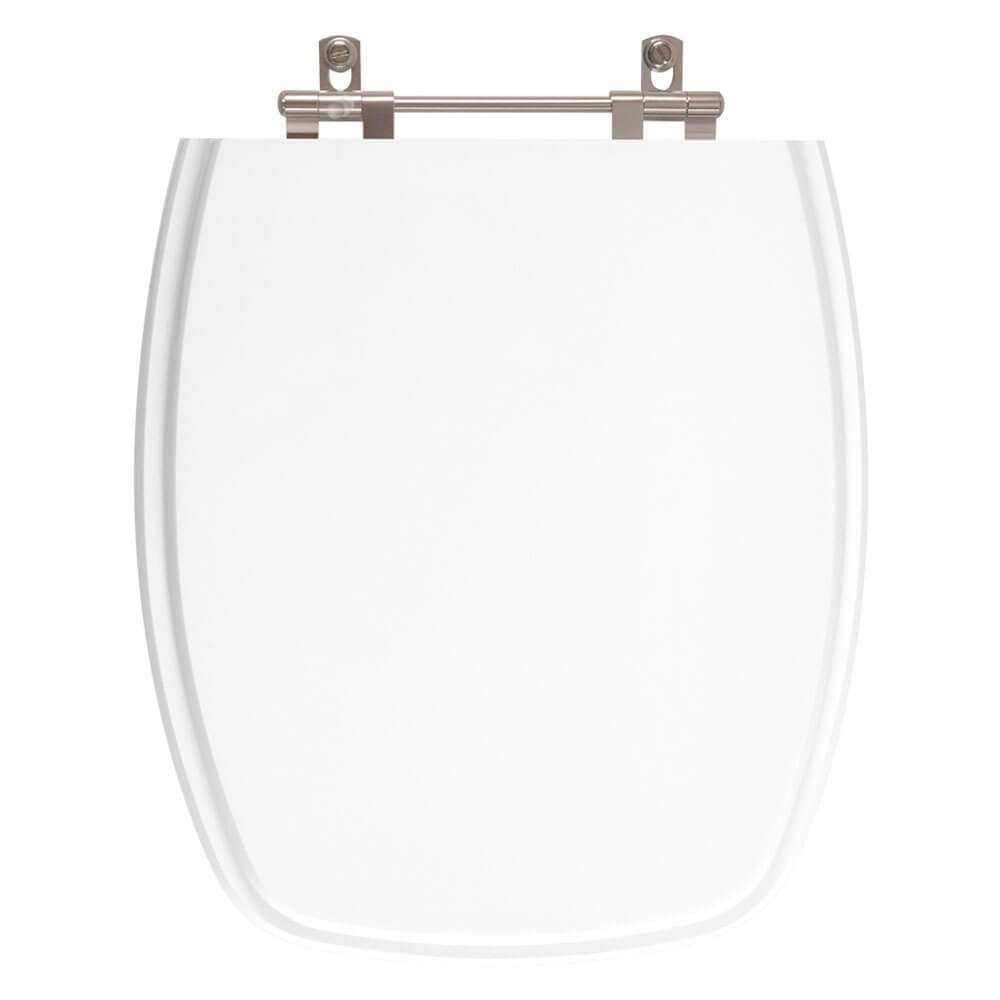 Tampa De Vaso Poliéster Amarilis Branco Para Bacia Fiori 6lpf