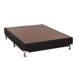 Cama Box Base Universal Casal Americana Suede Nero Black (138x188x23) - Ortobom