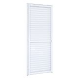 Porta de Giro Natural de Alumínio Laminada Riobras Alumínio  215cmx85cm Branco