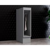Gabinete De Cozinha Modulado Balcão Americana C/ Porta Toalha S/ Tampo 20cm Cinza - Henn