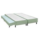 Cama Box Base C/auxiliar Universal King Poli Tecido Green (193x203x27) - Castor