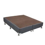 Cama Box Base Universal King Suede Gray (193x203x30) - Ortobom