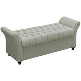 Recamier Calçadeira Bau 140 Cm Pes Mdf Ogeo Linho Sl 76 Peer