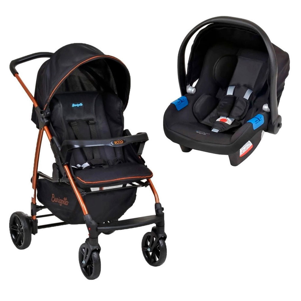 Carrinho De Bebe Travel System Ecco Com Bebê Conforto Touring X Burigotto