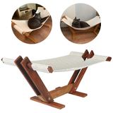 Caminha De Gato Ar15 Sport Madeira Maçica Tecido Crochê 100% Artesanal