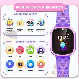 Relógio inteligente kids para meninos e meninas - 1,54 Ips Hd Touch Screen  com Discagem Digital Analógica 6 Jogos de Quebra-Cabeça 2 Veio