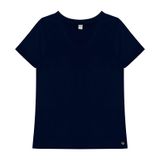 Blusa Feminina Malha Delicate Básica Rovitex Azul M