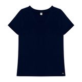 Blusa Feminina Malha Delicate Básica Rovitex Azul M