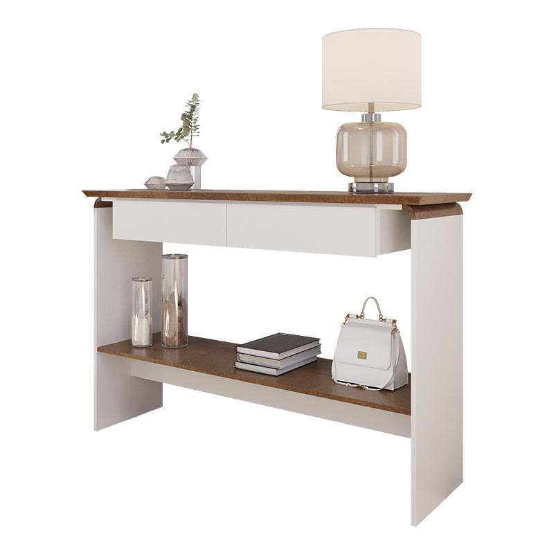 Aparador Buffet Charles Com 2 Gavetas 136 Cm Branco/naturale