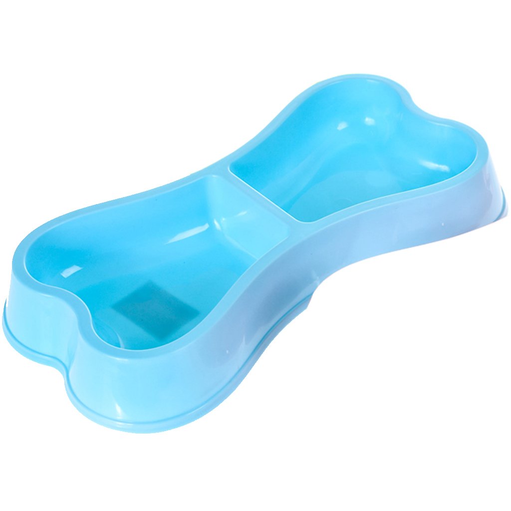 Comedouro Osso Duplo 24x13x3,5cm 150ml Azul