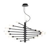 Pendente Bivolt 104cm Neo Bella Iluminação Preto/branco