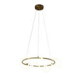 Pendente 60cm X 30cm 1x35w 2700k 2625lm Mantra Bella Iluminação Dourado