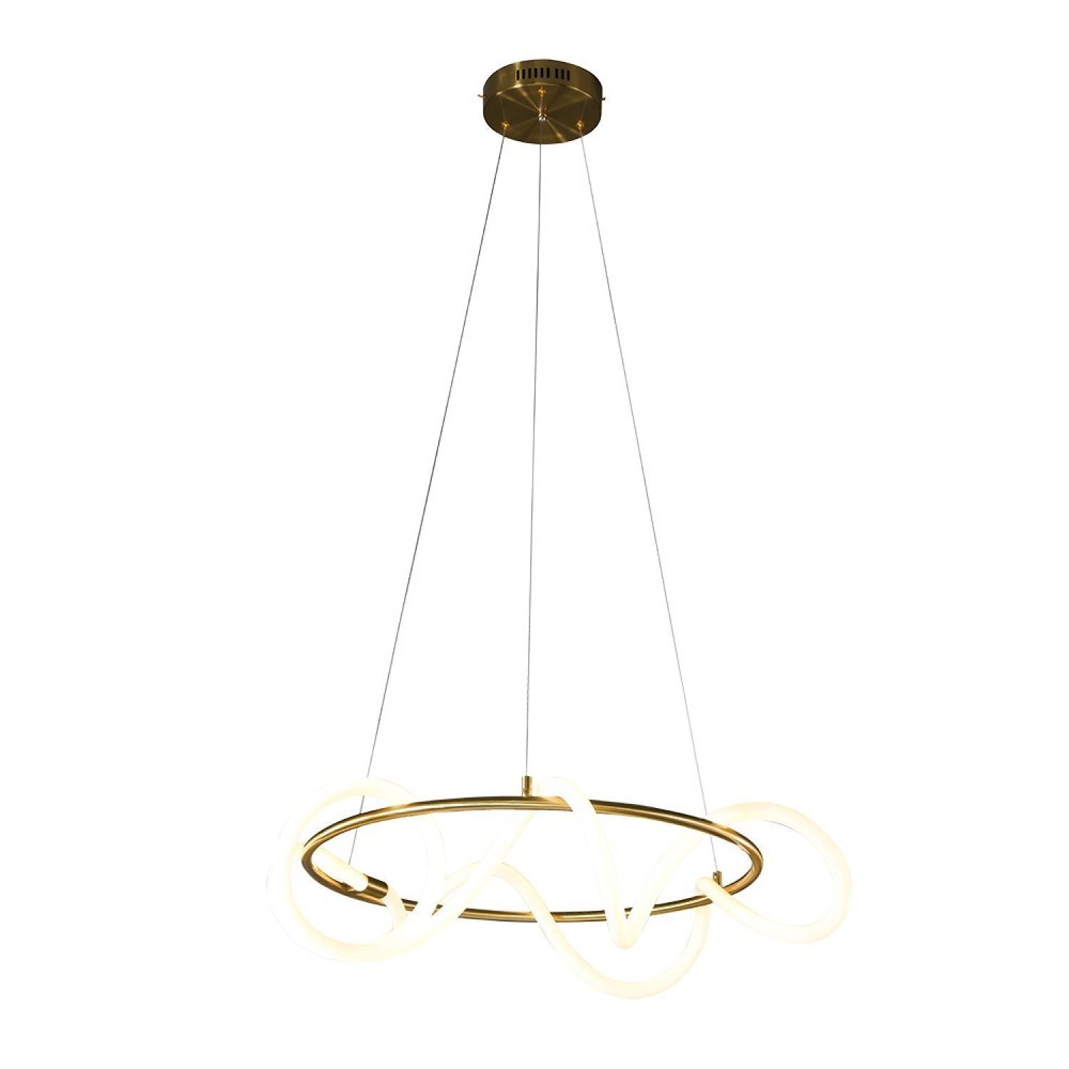 Pendente 60cm X 30cm 1x35w 2700k 2625lm Mantra Bella Iluminação Dourado