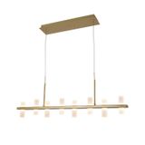 Pendente 105cmx8cmx20cm 16x2w 3000k 3840 Lúmens Clair Sand Jj011 Bella Iluminação Dourado/branco