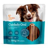 Petisco Papaya Pets Cuidado Oral Para Cães Adultos Porte Médio Sabor Frango - 720g