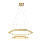 Pendente Bivolt Hex Bella Iluminação Dourado