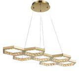 Pendente Co Lúmenseia 96,5x41,8x3cm 1x75w 3000k Dw001l Bella Iluminação Dourado