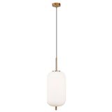 Pendente 22x59.5cm E27 40w Tres Hc014g Bella Iluminação Dourado/branco