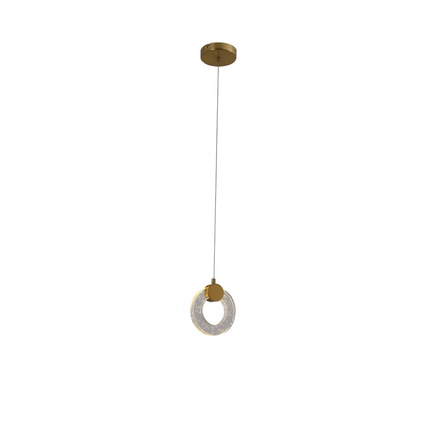 Pendente 15cm 2x3w 2700k 450 Lúmens Oggi Bella Iluminação Dourado