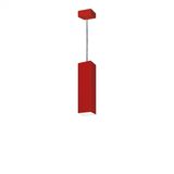 Pendente Viena Quadrado 30 cm Conti Iluminação Vermelho