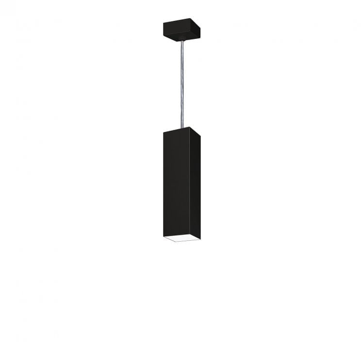 Pendente Viena Quadrado 30 cm Conti Iluminação Preto Micro