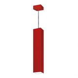 Pendente Viena Quadrado 45 cm Conti Iluminação Vermelho