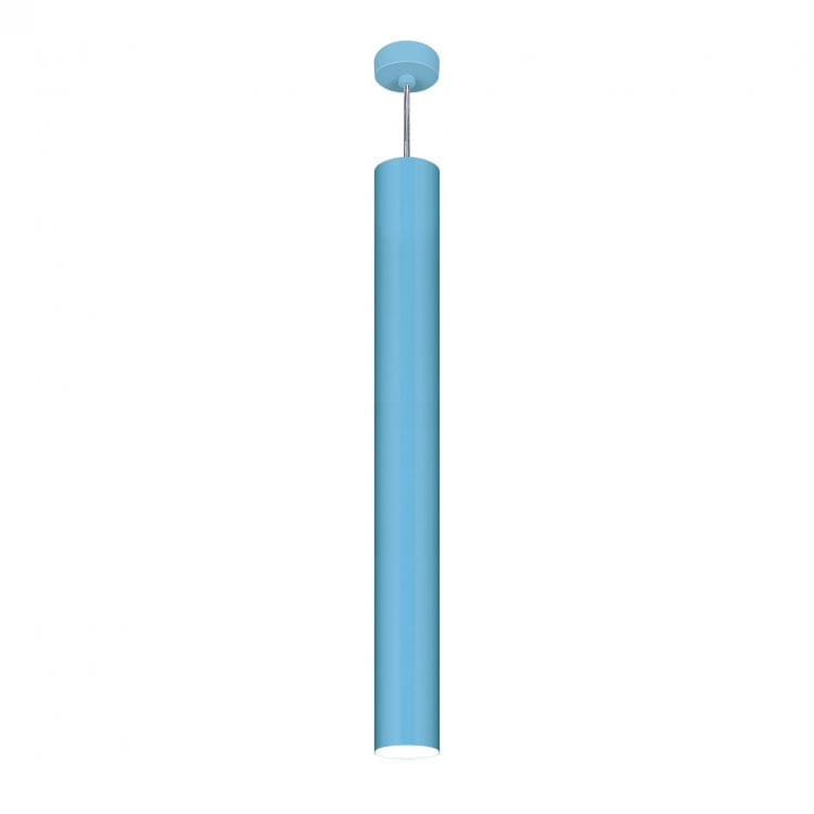 Pendente Viena Tubo 90 cm Conti Iluminação Azul Bebê