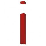 Pendente Viena Quadrado 60 cm Conti Iluminação Vermelho