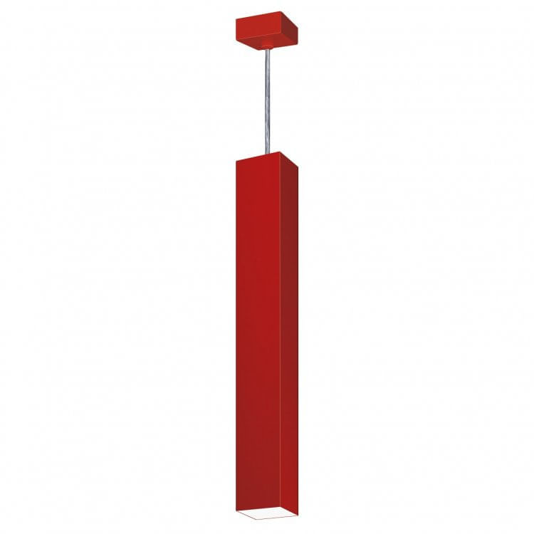 Pendente Viena Quadrado 60 cm Conti Iluminação Vermelho