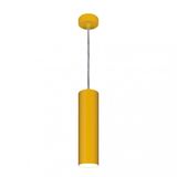 Pendente Viena Tubo 30 cm Conti Iluminação Amarelo