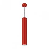 Pendente Viena Tubo 45 cm Conti Iluminação Vermelho