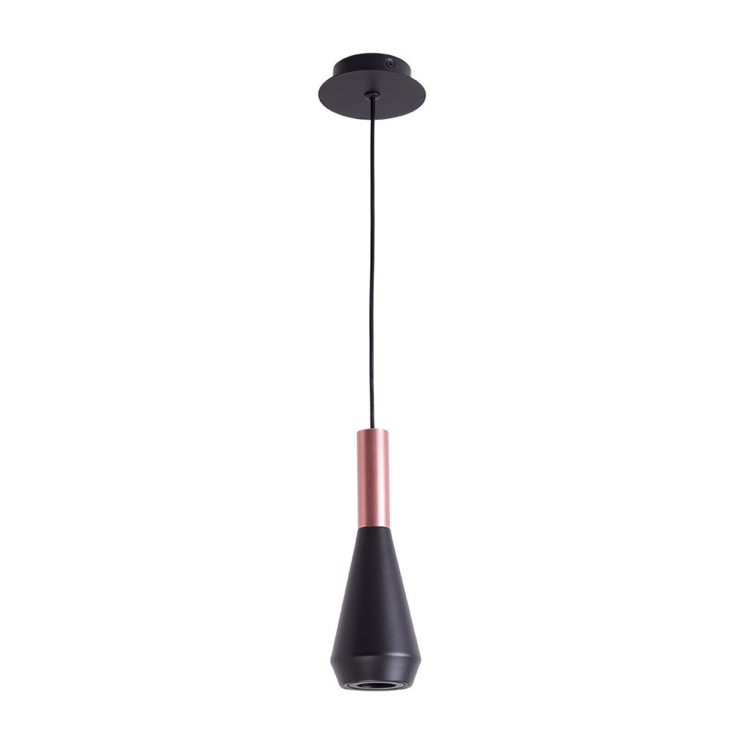 Pendente Bivolt Pituco Bella Iluminação Rose Gold/preto