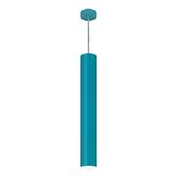 Pendente Viena Tubo 60 cm Conti Iluminação Verde Tiffany