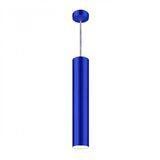 Pendente Viena Tubo 45 cm Conti Iluminação Azul metalico