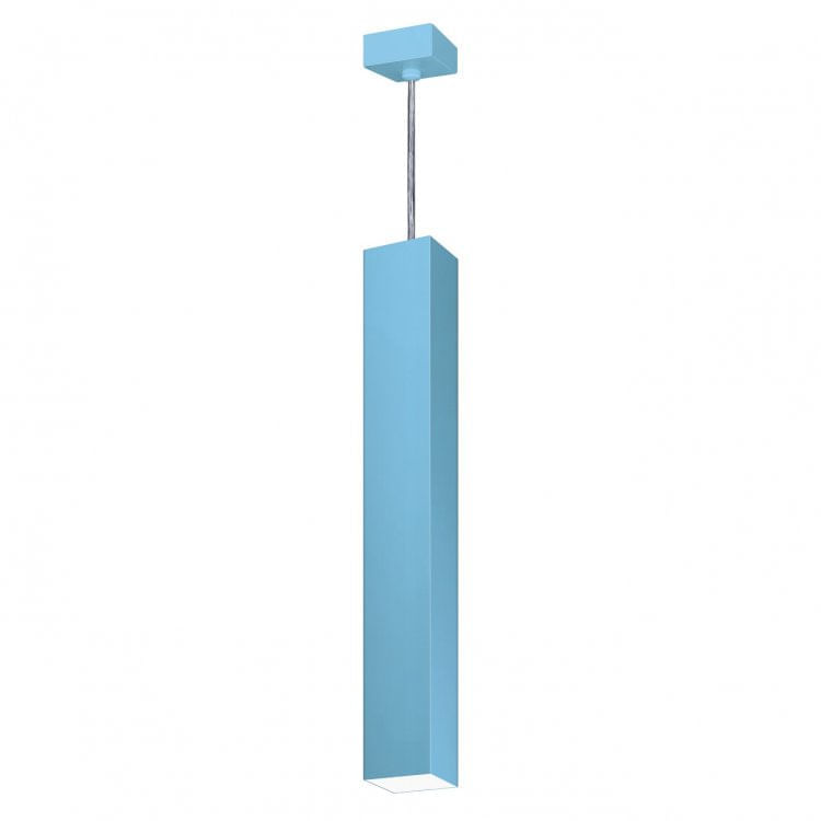 Pendente Viena Quadrado 60 cm Conti Iluminação Azul Bebê