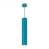 Pendente Viena Tubo 45 cm Conti Iluminação Verde Tiffany