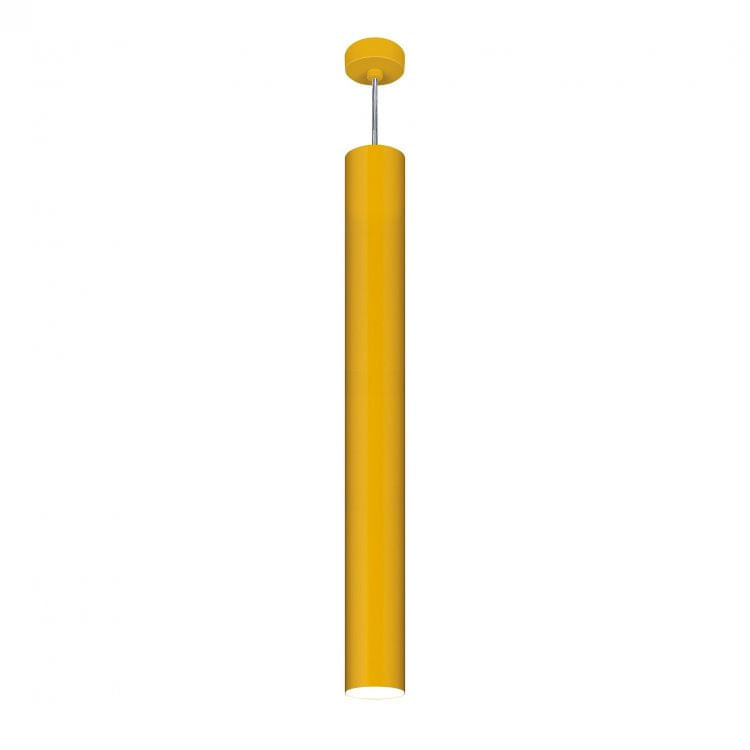 Pendente Viena Tubo 90 cm Conti Iluminação Amarelo