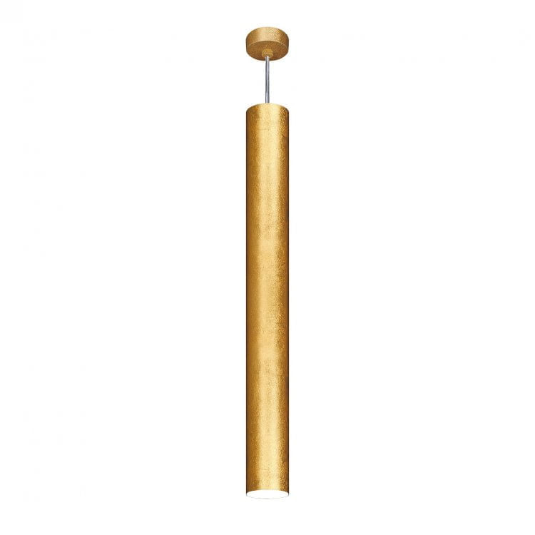 Pendente Viena Tubo 90 cm Conti Iluminação Folheado a ouro