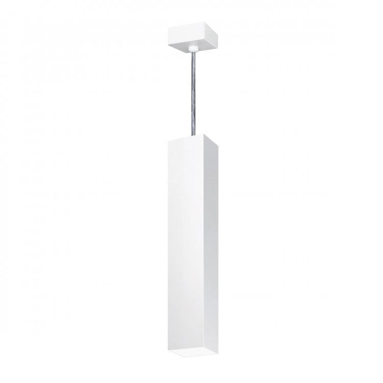 Pendente Viena Quadrado 45 cm Conti Iluminação Branco Brilho