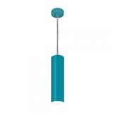 Pendente Viena Tubo 30 cm Conti Iluminação Verde Tiffany